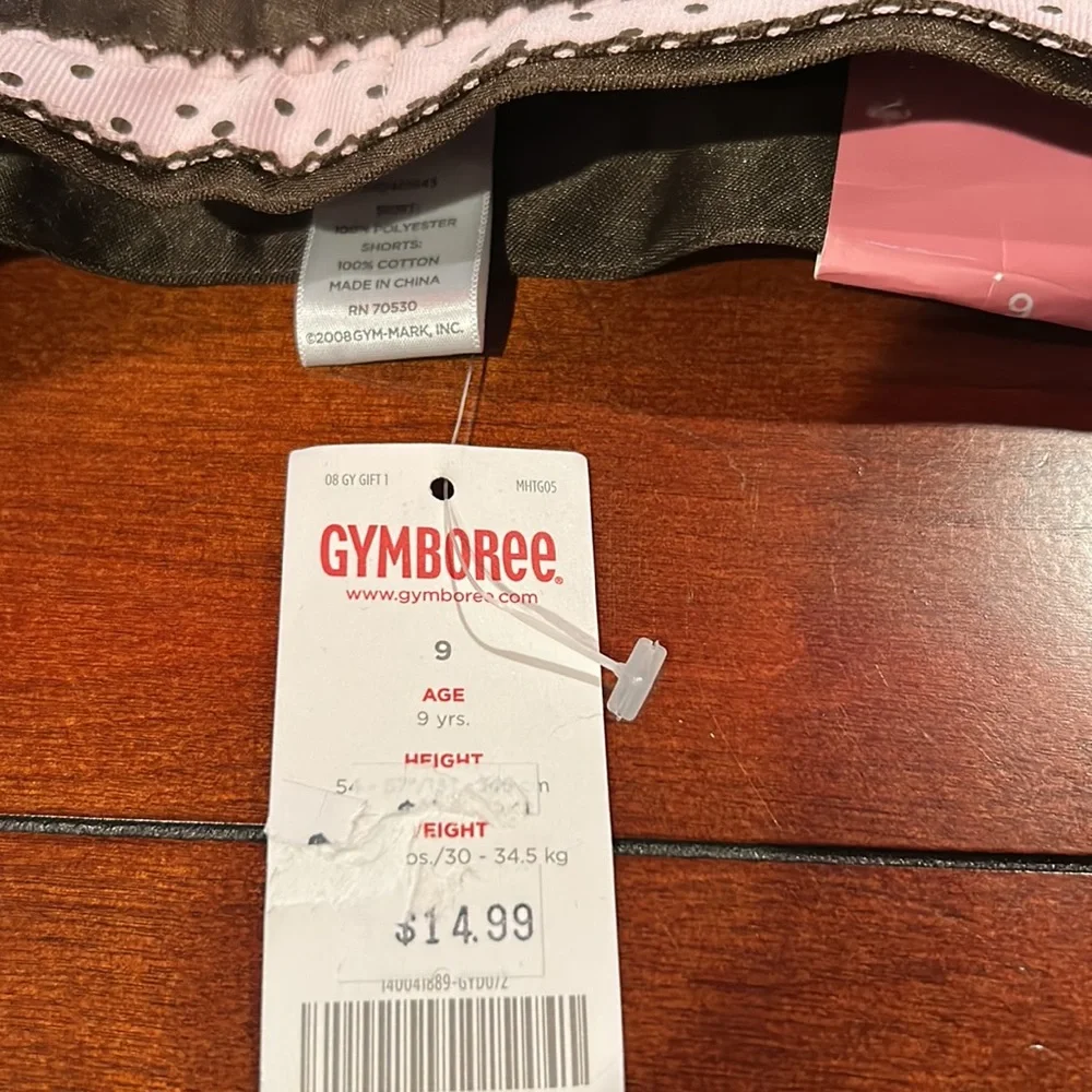 Gymboree NWT Sweeter than Chocolate  pleated accordion skort grosgrain ribbon 9